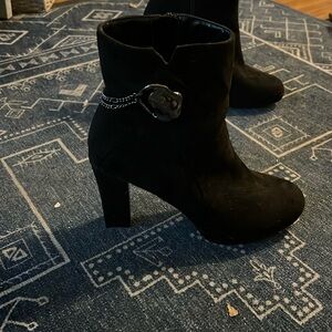 Black booties w/ memory foam